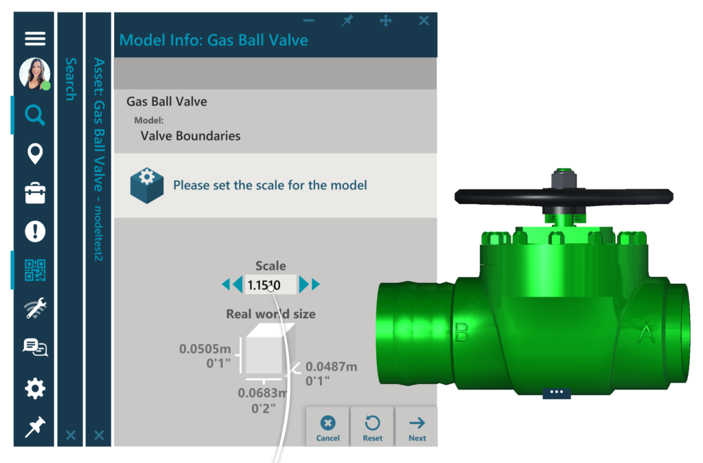 2.4 3d Model Setup Mode Setting Scale Using Slider Adjust Input
