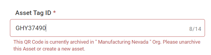 Asset Archived Existsin Other Org