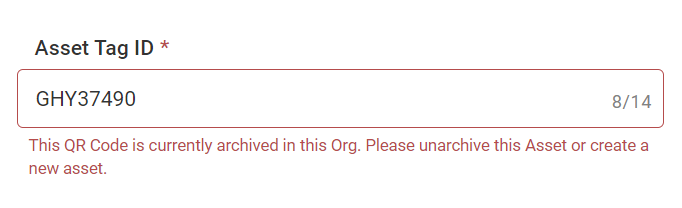 Asset Archived In Org