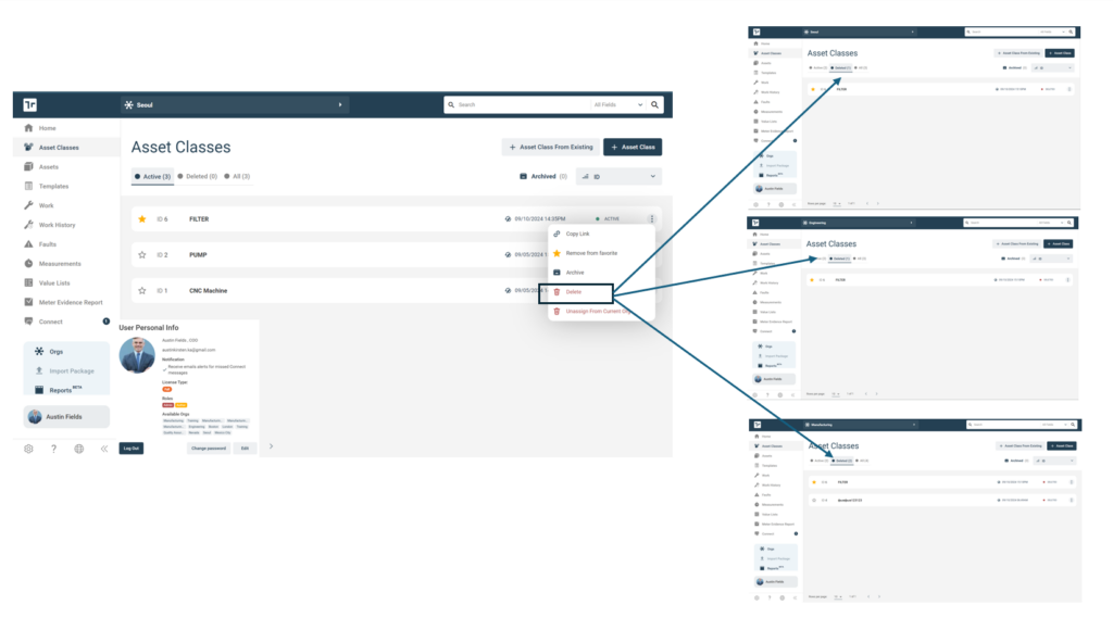 Asset Class Delete Ability Admin Author All Accesto Orgs