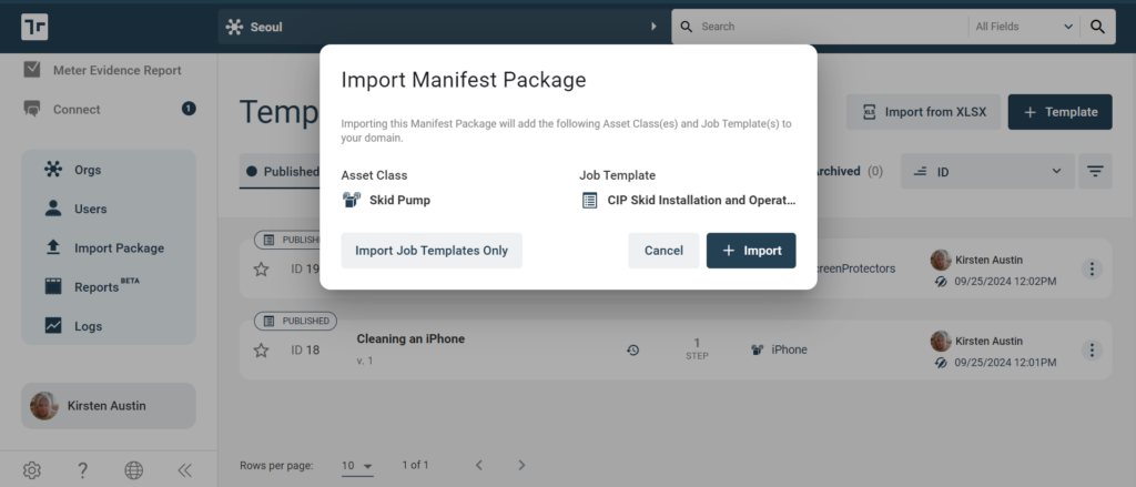 Import Package No Match