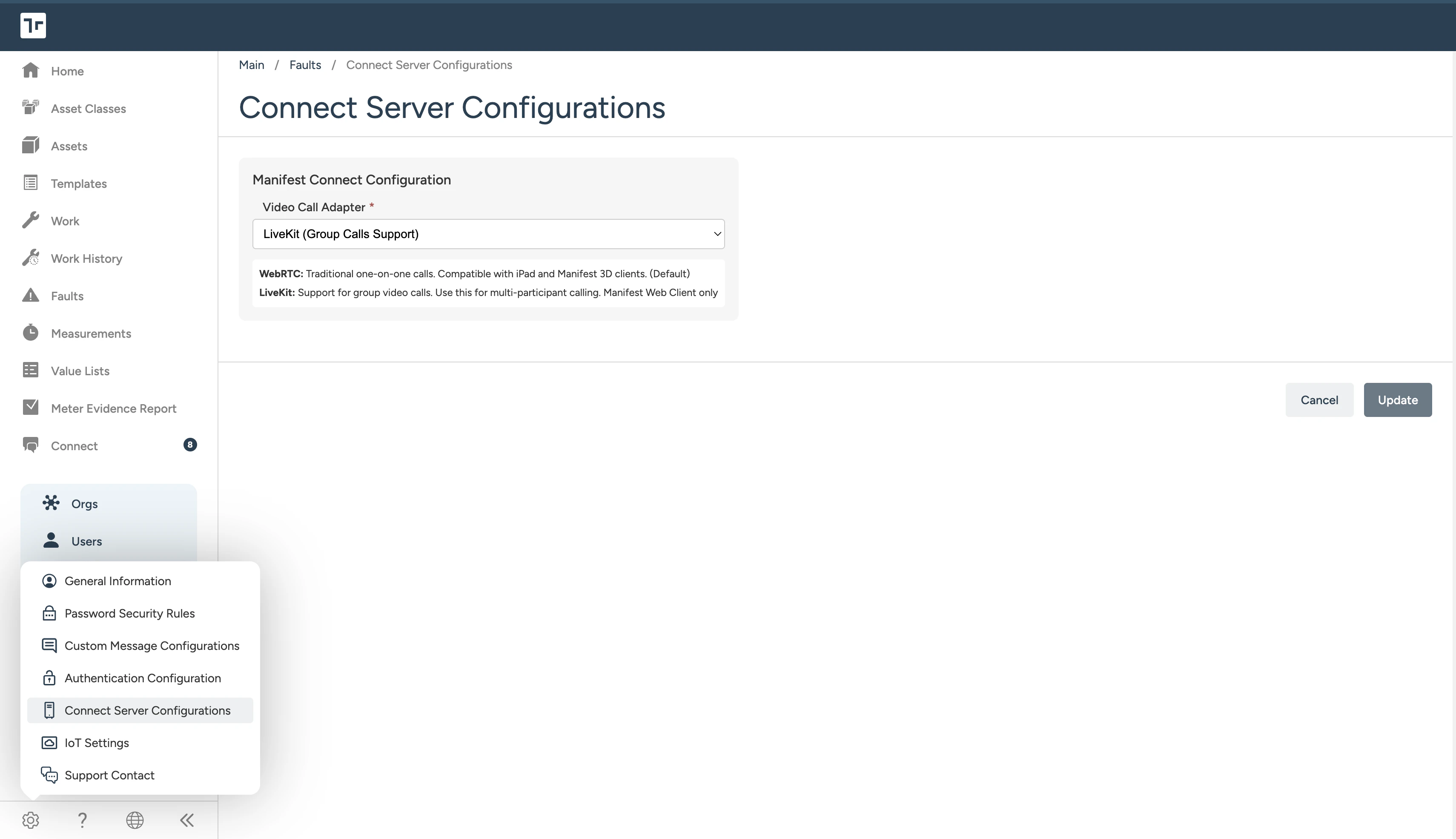 Connect Server Configurations