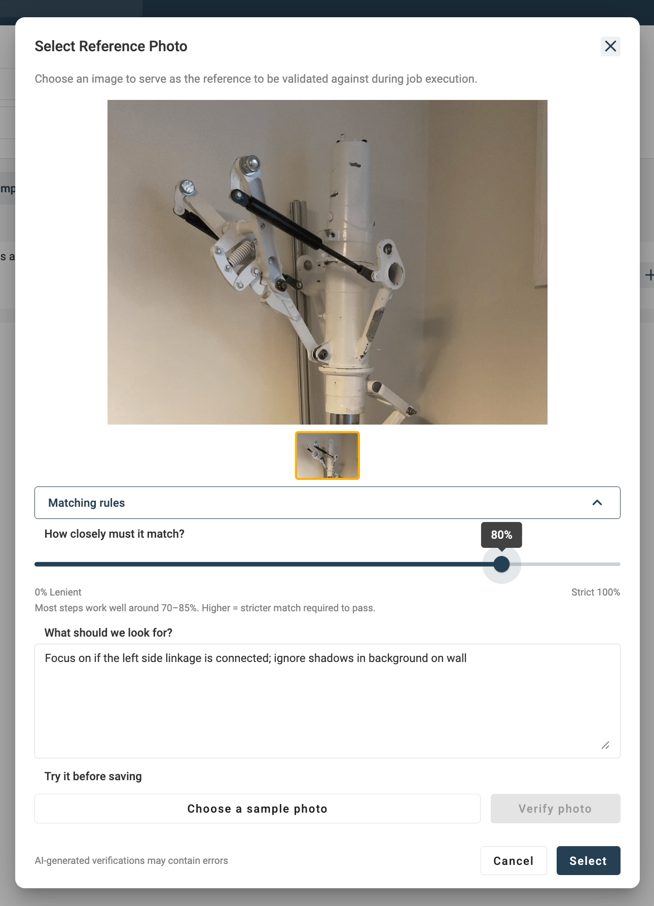 Ai Verify Authoring Select Reference Modal