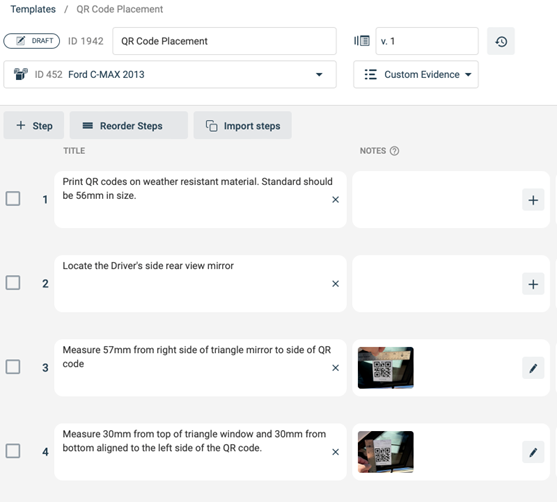 Template List Qrcode Placement