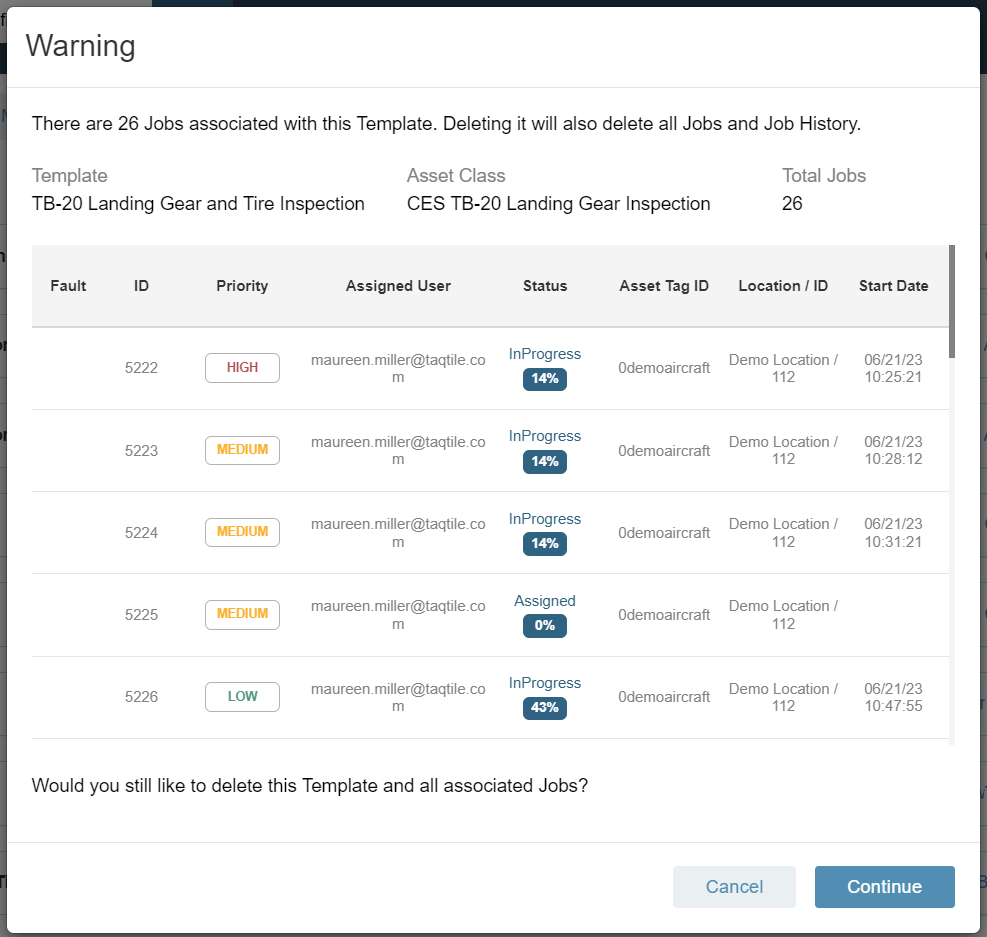 Templates Delete Template 092223