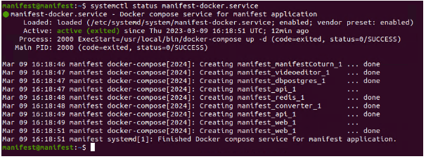 Ubuntustatusofservice