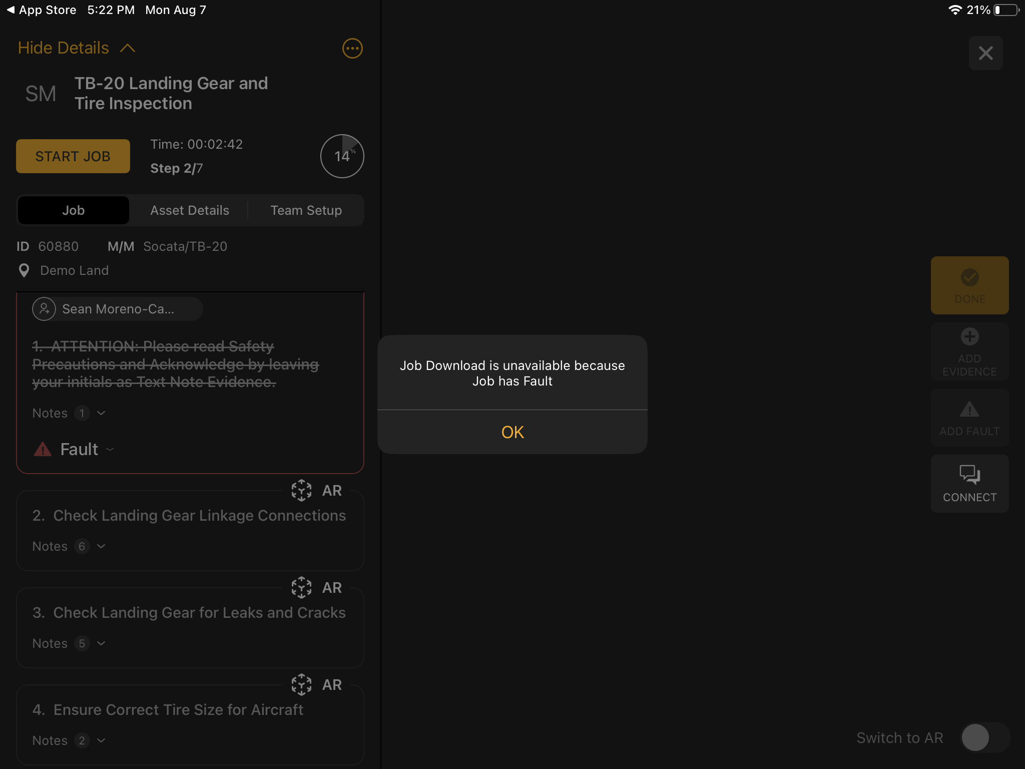 Offline Work Fault Nope 080823