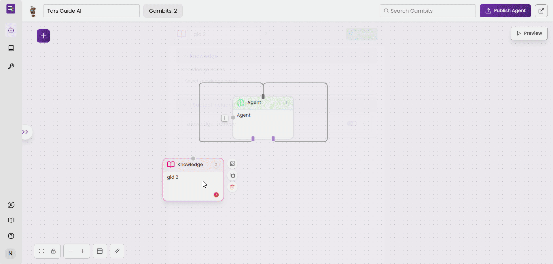 Selecting Knowledge Base from dropdown