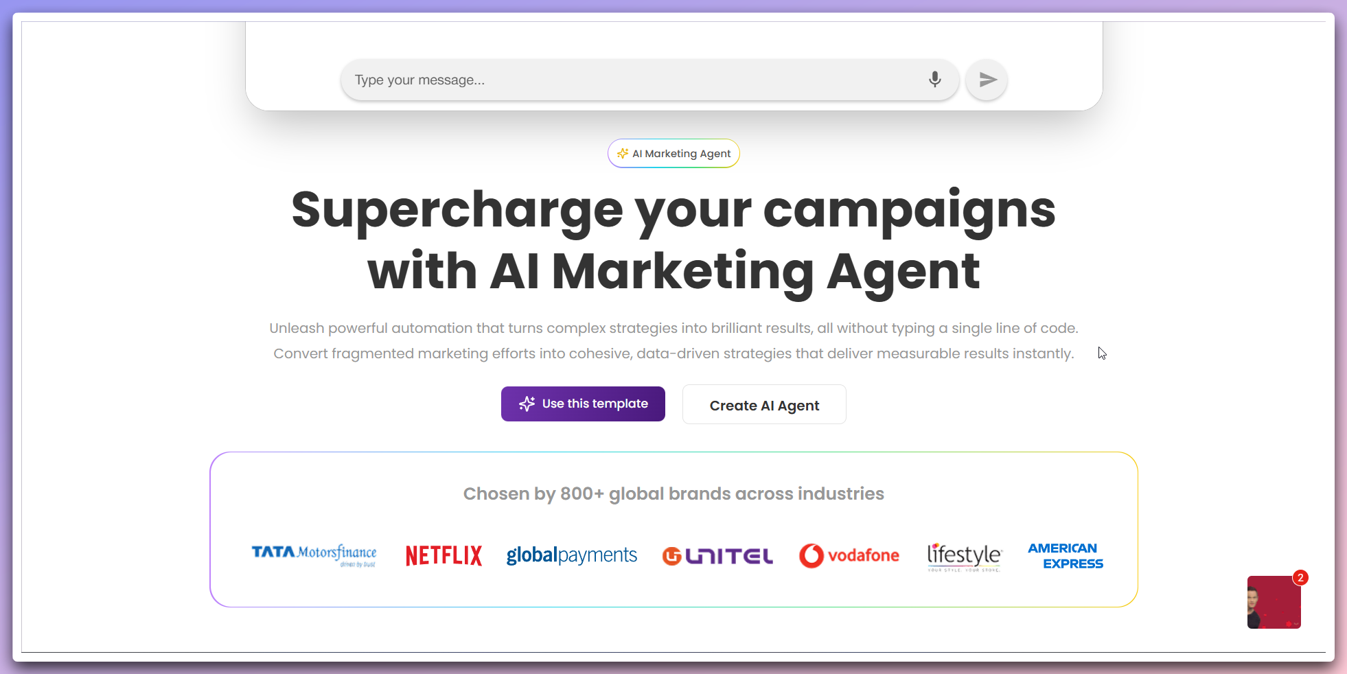 use the template to start building your agent