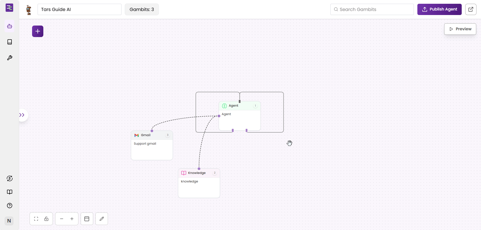 Opening configuration side panel and accessing settings