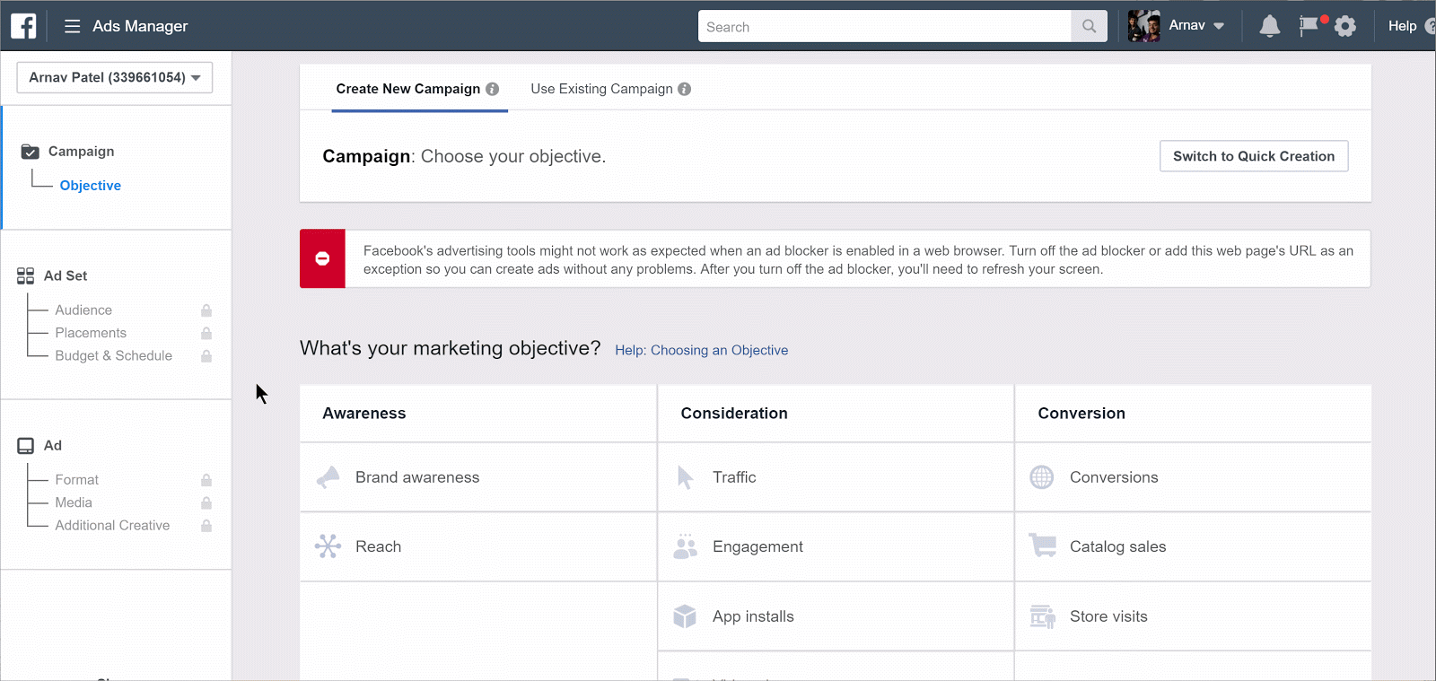 Clicking the Pixels option under Event Manager in the Facebook Ad Manager menu