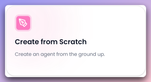 Create from Scratch interface showing blank canvas and customization options