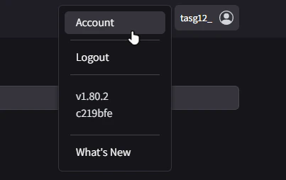 Account Dropdown