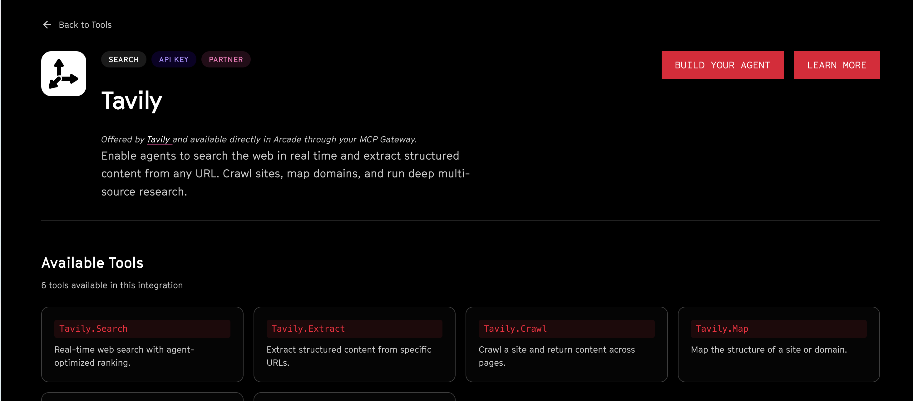 Arcade.dev - Tavily Docs