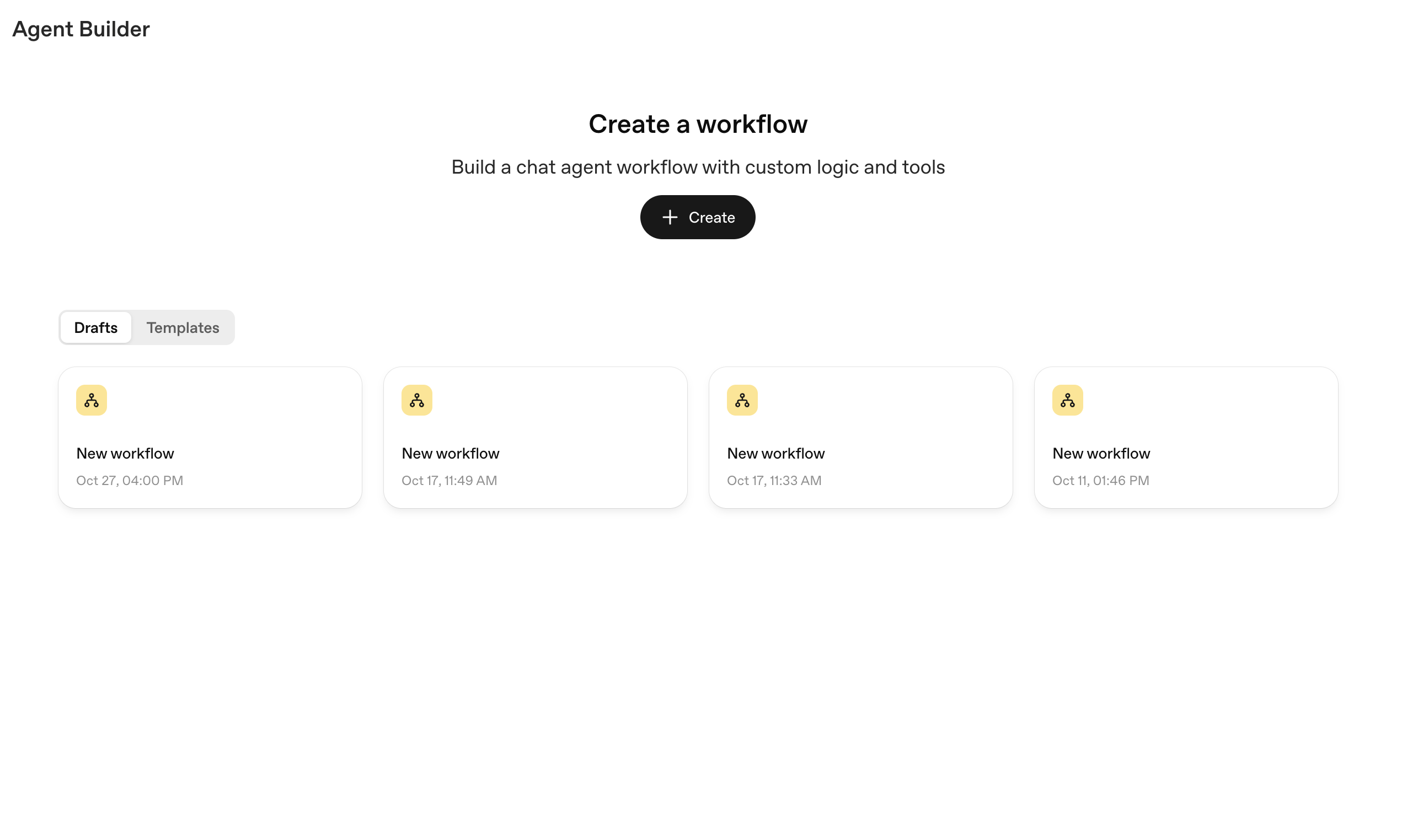 Create New Workflow