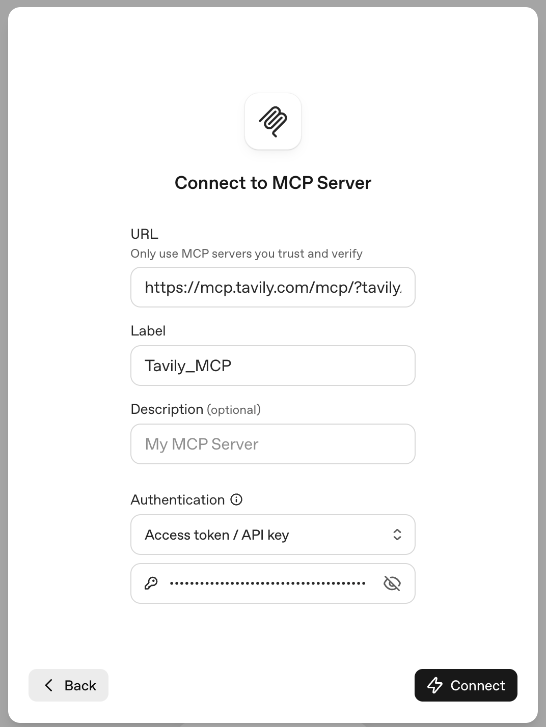 Tavily MCP Configuration