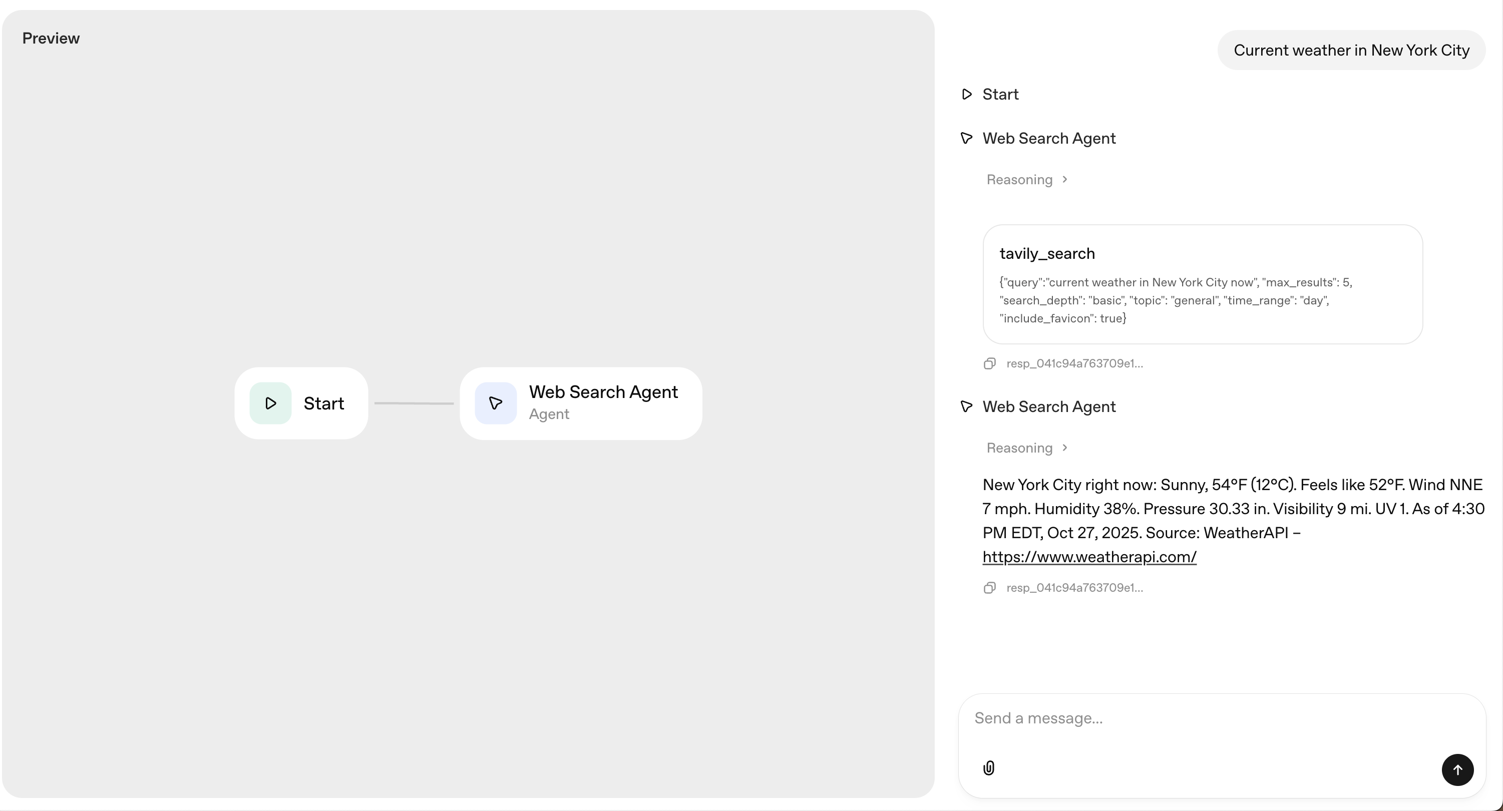 Agent Testing Interface