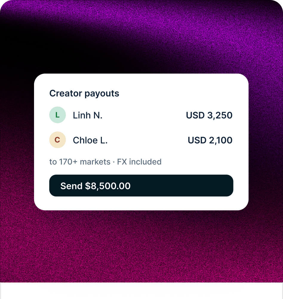 Creator payouts