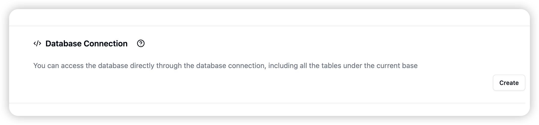 External database connection overview