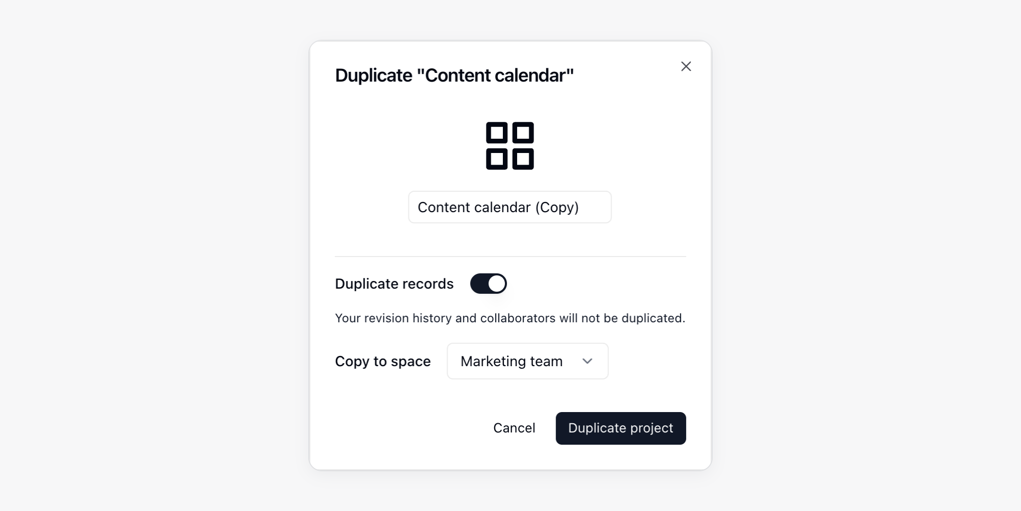 Duplicar un Proyecto en otro Espacio