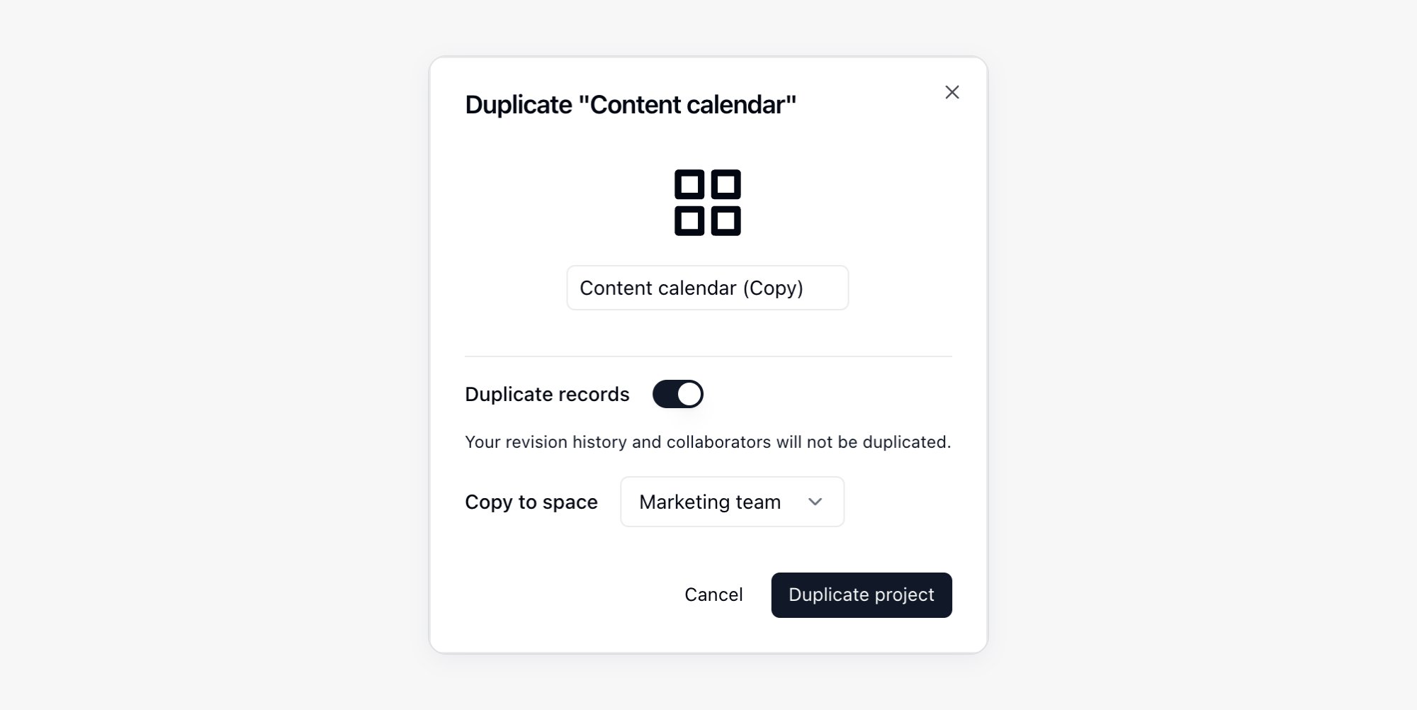 Duplicar un Proyecto en otro Espacio