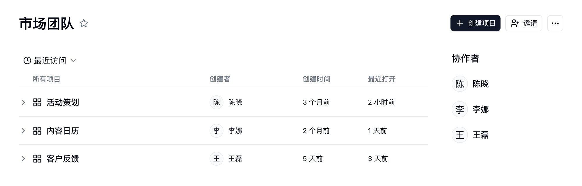 创建项目