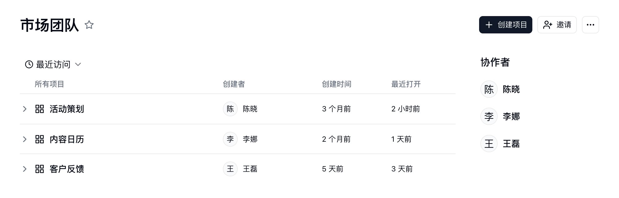 创建项目