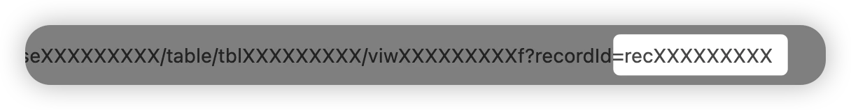 记录卡片 URL 中的记录 ID