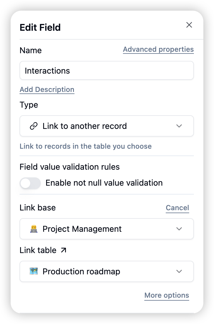 Cross-base Field Linking screenshot 2