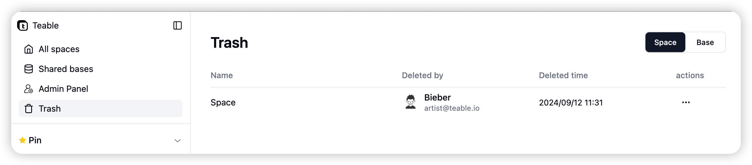 Trash screenshot