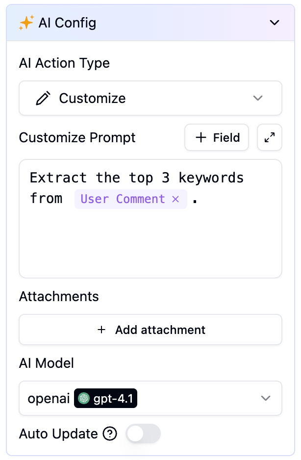 Configuration for Keyword Extraction