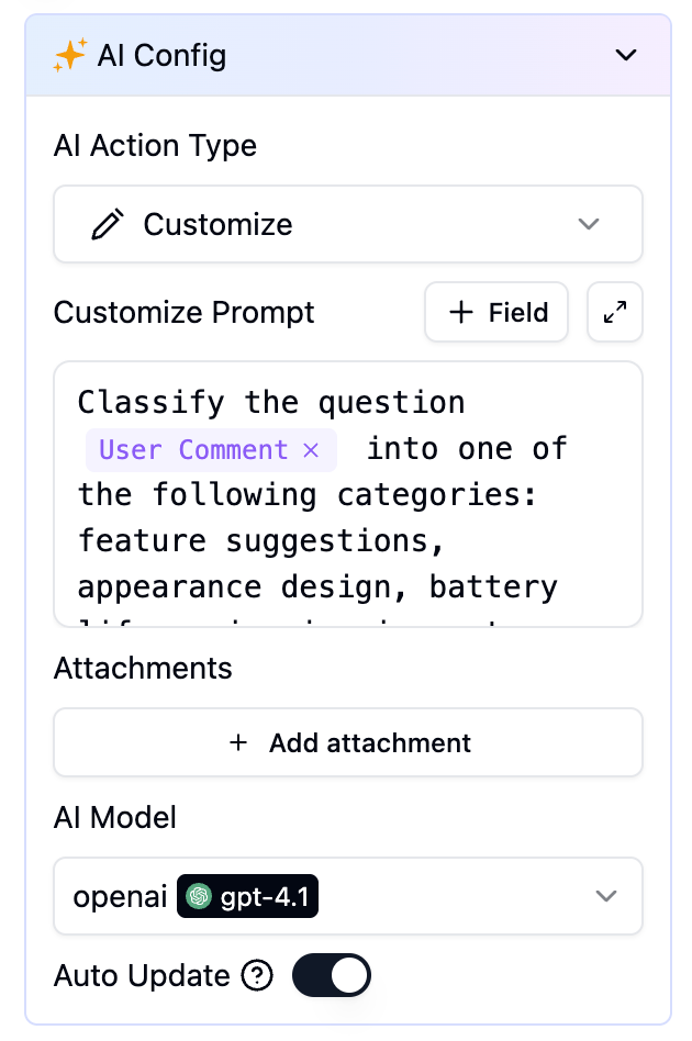 Configuration for Issue Categorization