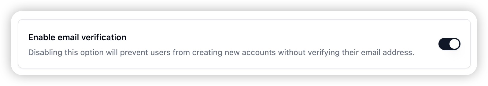 Email Verification at Registration screenshot