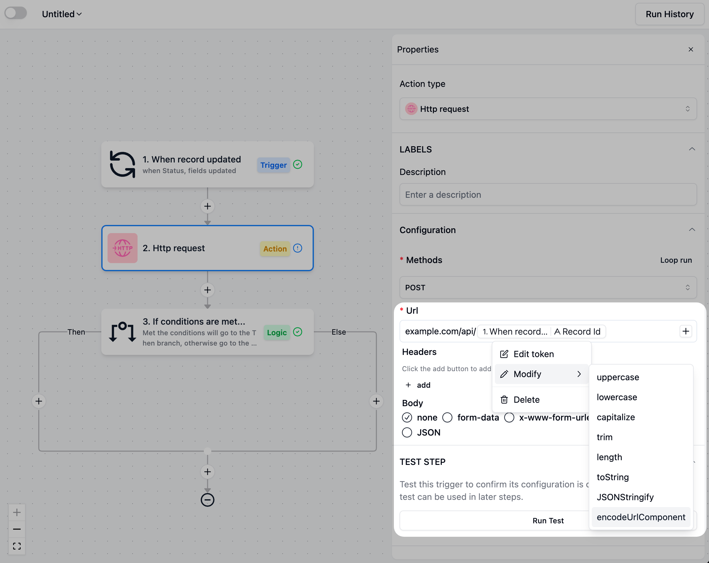 Advanced Workflow Actions screenshot