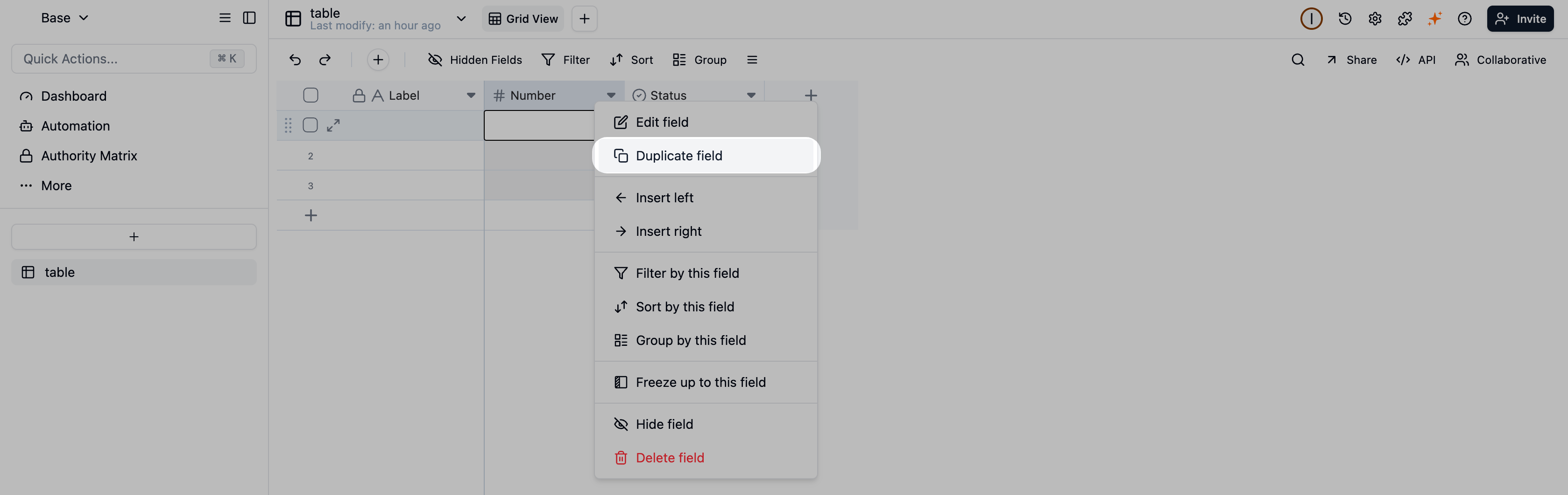 Field Management screenshot