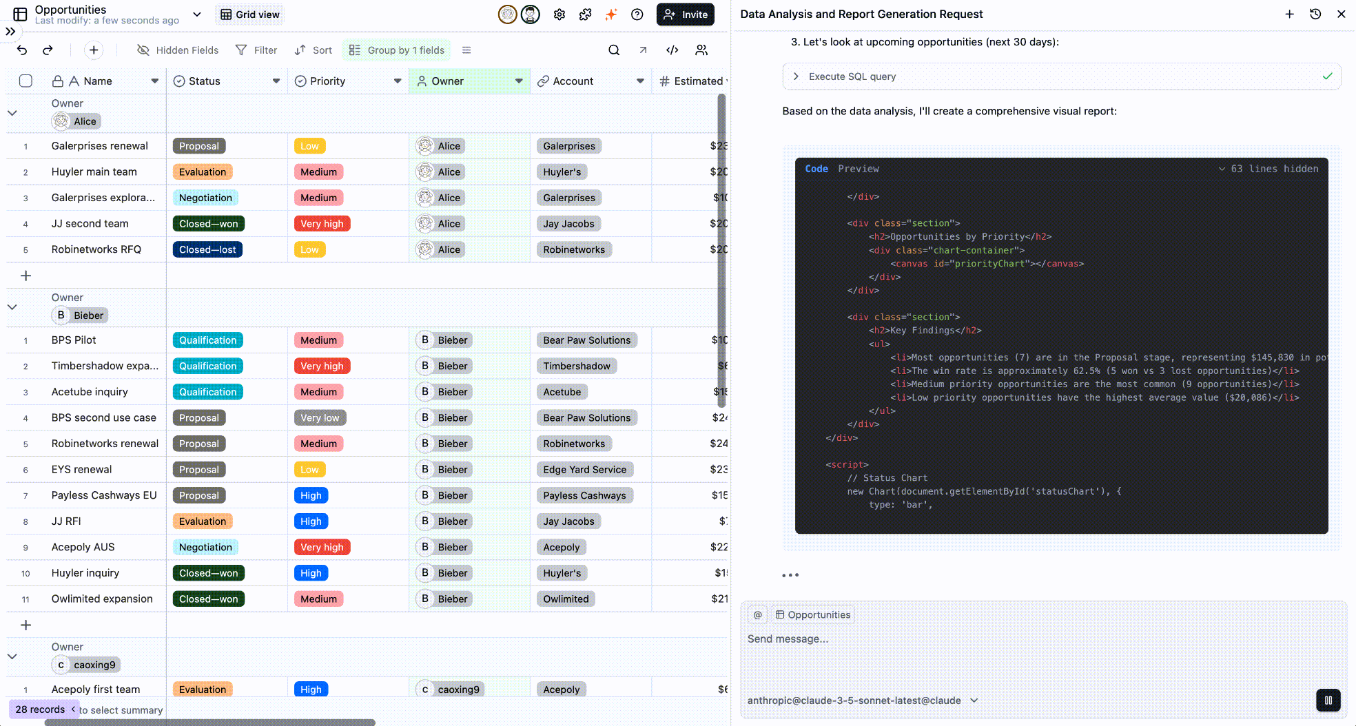 Base Chat System screenshot