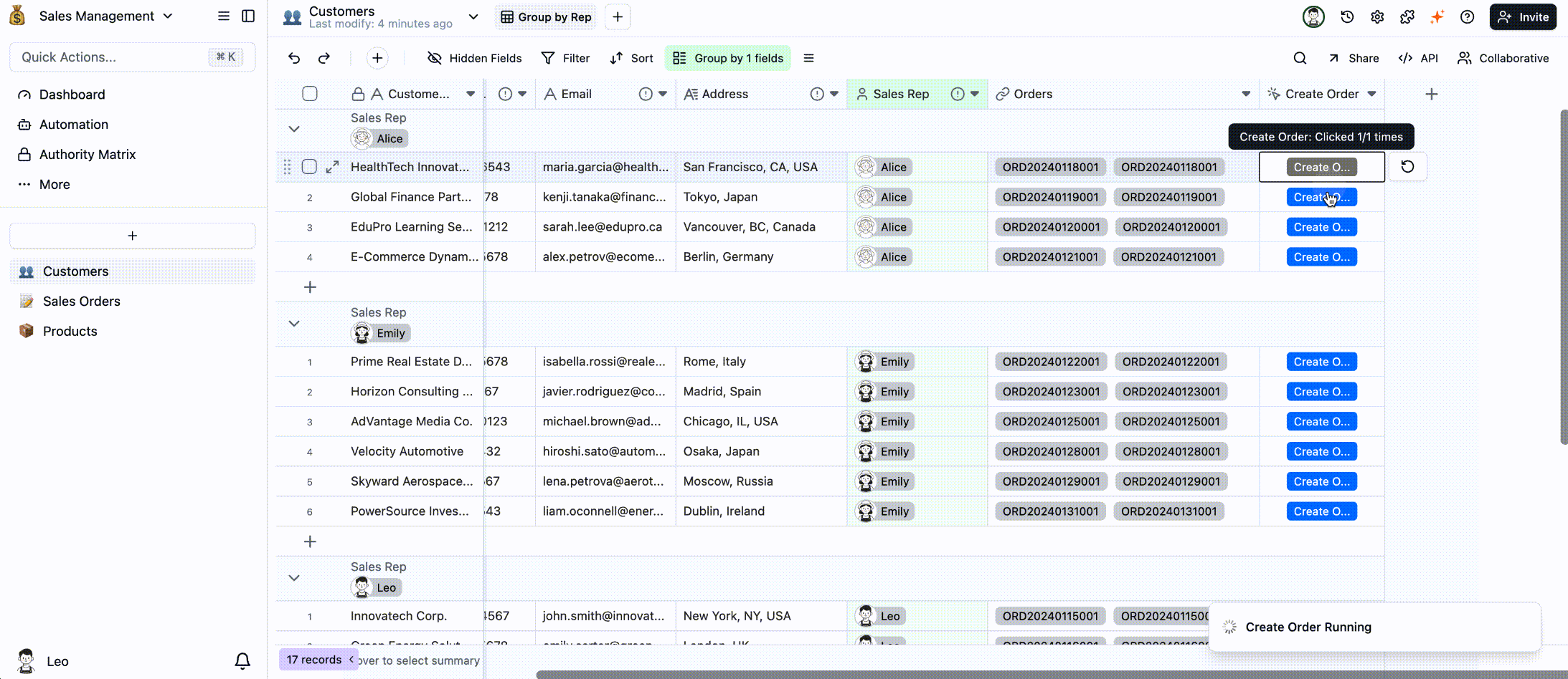 One-Click Actions screenshot