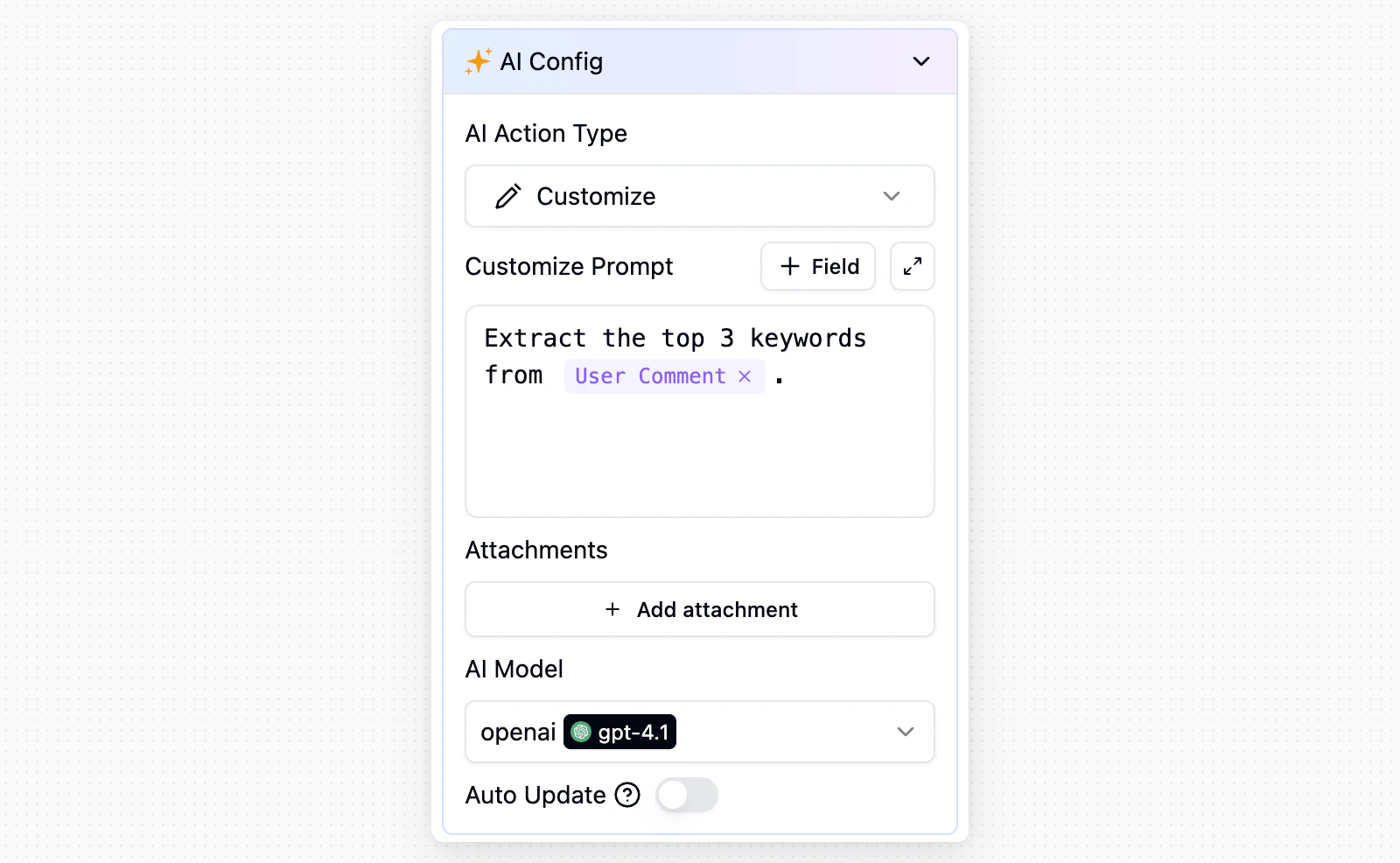 Configuration for Keyword Extraction
