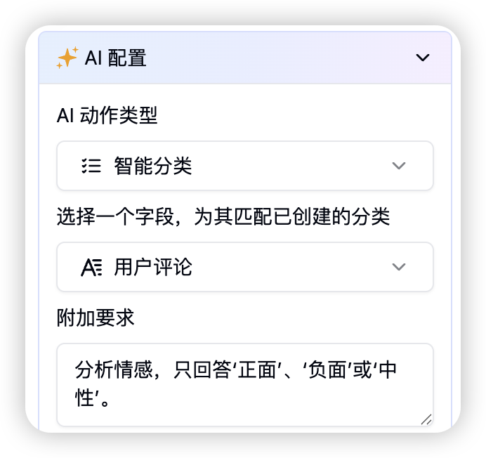 情感判断配置