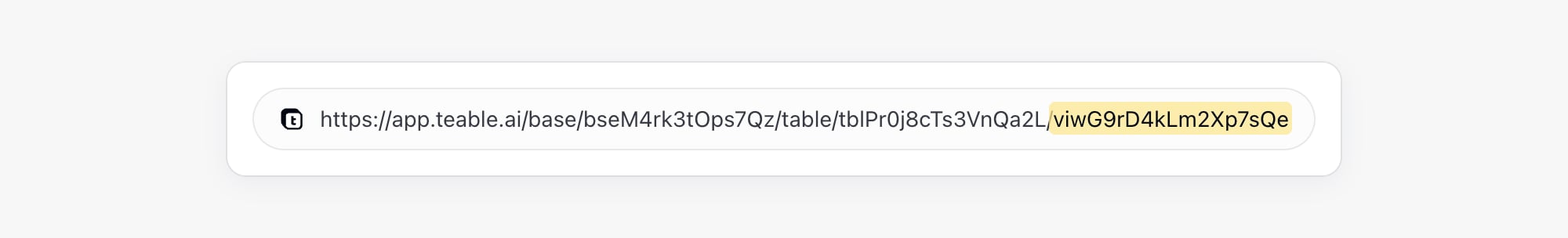 URL 中的视图 ID