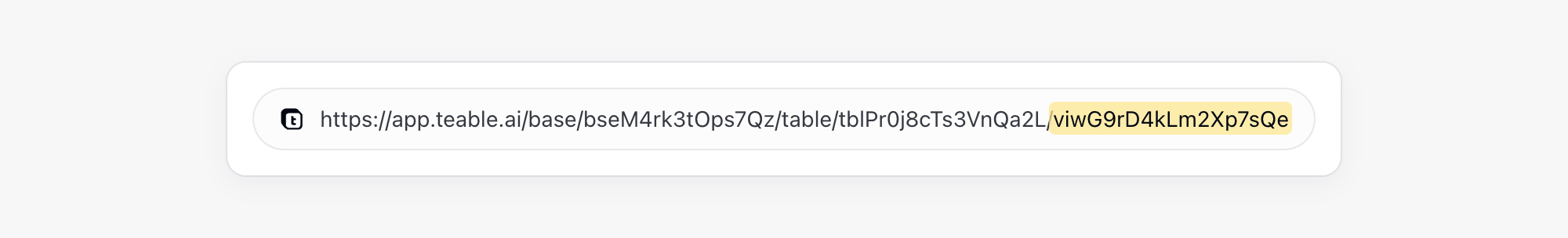 ID de Vista en la URL