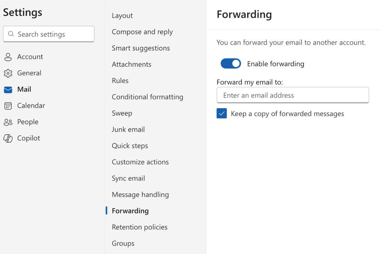 Outlook Forwarding Outlook Forwarding