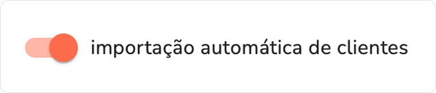 opção importação automática de clientes ativada no módulo de integração de clientes