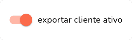 opção exportar cliente ativo ativada no módulo de integração de clientes