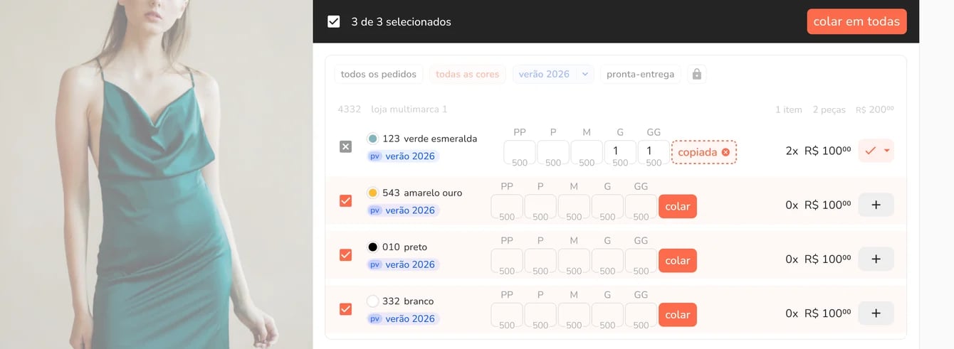 colar grade em massa