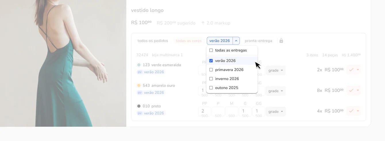 novo filtro de janela de entregas