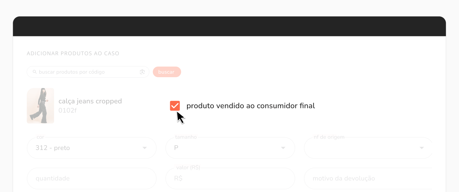 configuração de valor padrão em casos de atendimento