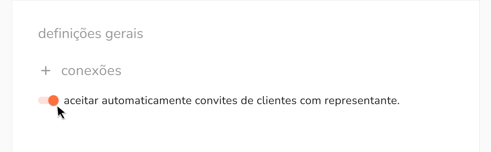 aceite automático de conexão com lojistas