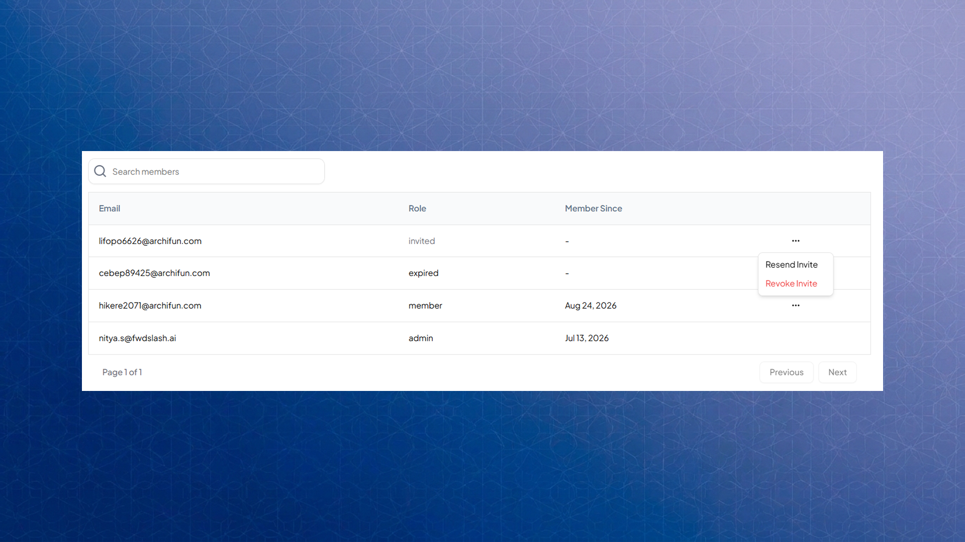 Invitation Status