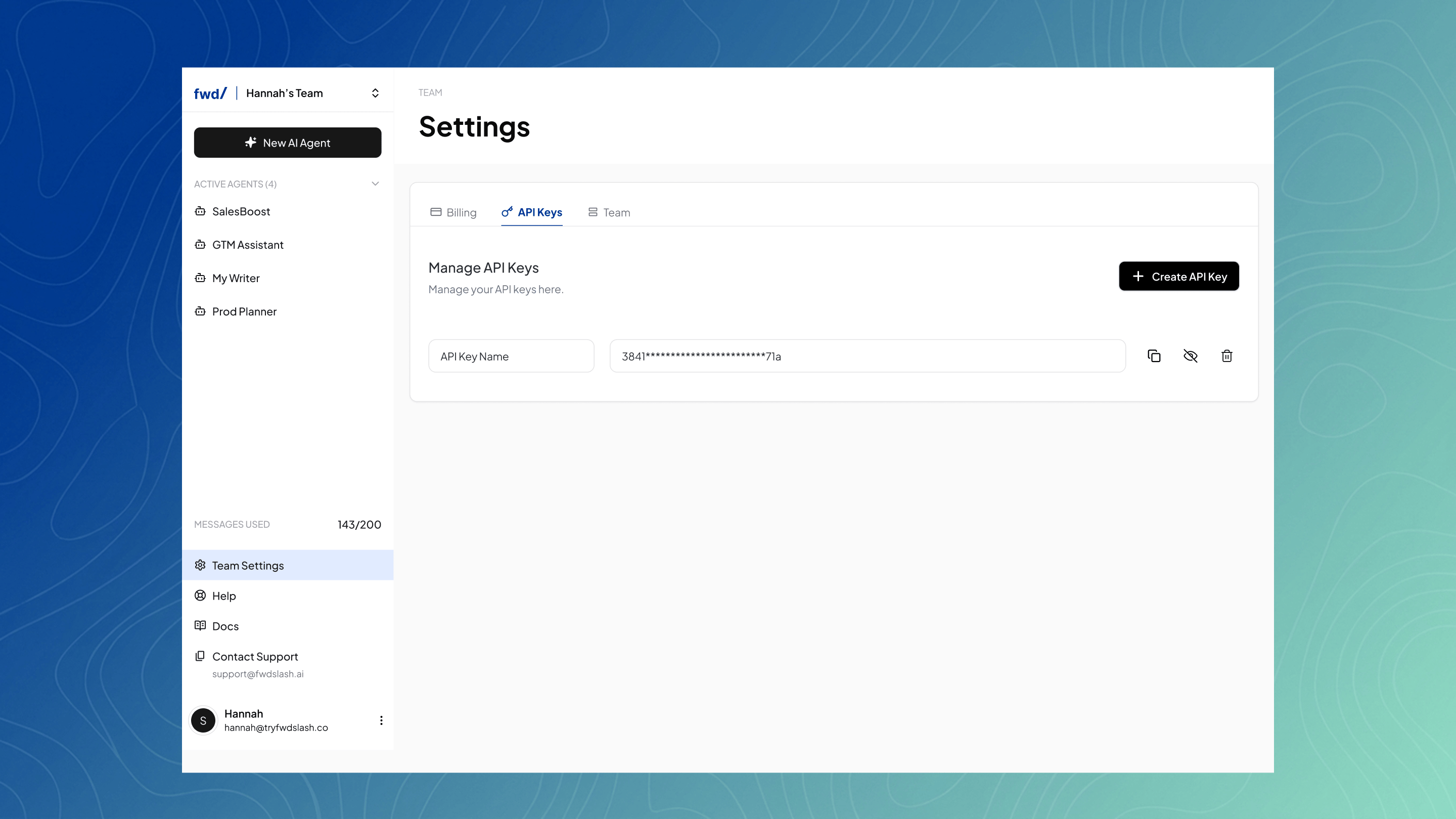 Zapier Integration Generate API Key